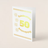 Carte Dorée Célébration du 50e anniversaire Starburst à (Devant)