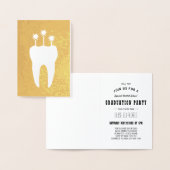 Carte Dorée Célébration d'une dent aux bougies (Affichage)