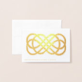 Carte Dorée Celtic Nœud Sans Fin - intérieur vide (Derrière avec enveloppe)