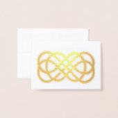 Carte Dorée Celtic Nœud Sans Fin - intérieur vide (Devant avec enveloppe)
