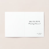Carte Dorée Certainement VOUS - Drôle Bridesmaid Proposition (Intérieur)