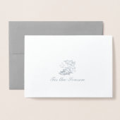 Carte Dorée C'Est La Saison Silver Foil (Devant avec enveloppe)