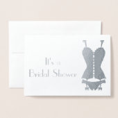 Carte Dorée C'est une Fête des mariées Silver (Devant avec enveloppe)