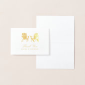 Carte Dorée Chaises de plage Gold Foil Adirondack | Mariage (Affichage)