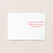 Carte Dorée Chalet Beaver de Noël Décoré Foil Card (Intérieur)