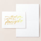 Carte Dorée Charmante Merci Fille Fleur (Affichage)