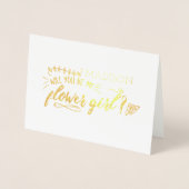 Carte Dorée Charming Doodles Be My Flower Girl (Devant)