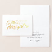 Carte Dorée Charming Doodles Be My Flower Girl (Affichage)