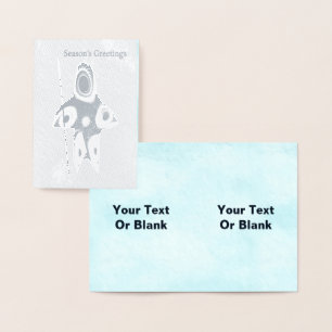 Carte Dorée Chasseur inuit fractal - Bonnes Fêtes