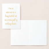 Carte Dorée chat à queue longue nerveux chaises berçantes pièc (Affichage)