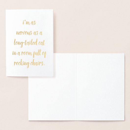 Carte Dorée chat à queue longue nerveux chaises berçantes pièc (Affichage)