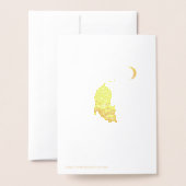Carte Dorée Chat de salutation pour une bonne journée (Derrière avec enveloppe)