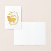 Carte Dorée Chat sur la lune (Affichage)