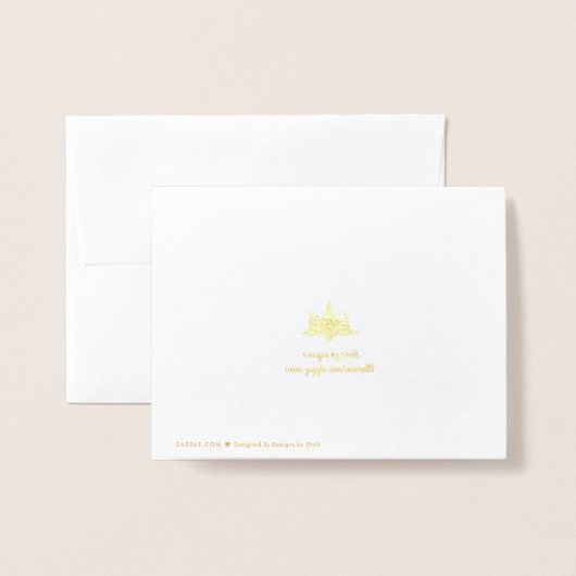 Carte Dorée Château de Princess (Derrière avec enveloppe)