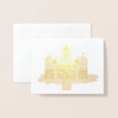 Carte Dorée Château de princesse (Devant avec enveloppe)