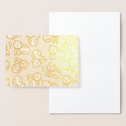 Carte Dorée Chats plus bananes (Affichage)