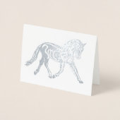 Carte Dorée Cheval de pression à l'huile d'argent (Devant)