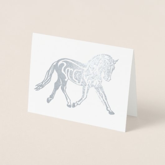 Carte Dorée Cheval de pression à l'huile d'argent (Devant)