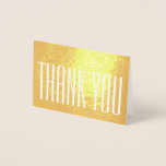 Carte Dorée Chic Minimaliste Merci Note Élégant Glam Plié<br><div class="desc">Envoyez une note de remerciement élégante pour toute occasion avec des cartes de remerciements pliées en feuille d'or simplement élégantes. Tout le libellé de ce modèle est simple à personnaliser ou à supprimer, et les polices peuvent être customisées avec l'outil de conception Zazzle. Le design minimaliste moderne présente une véritable...</div>