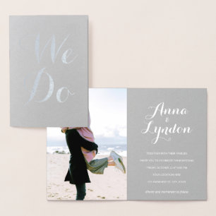 Carte Dorée Chic Silver photo Mariage