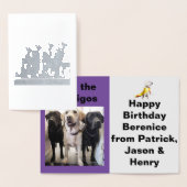 Carte Dorée Chiens pour handicapés personnalisables (Affichage)