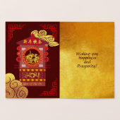 Carte Dorée Chine stylisée Palanquin Ox Année 2021 de luxe GC (Intérieur)