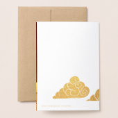 Carte Dorée Chine stylisée Palanquin Ox Année 2021 de luxe GC (Derrière avec enveloppe)