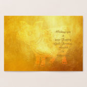 Carte Dorée Chinois Papercut Pig Année 2019 Luxury Kraft Card (Intérieur)