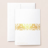 Carte Dorée Chinoiserie d'or - Merci mariage (Derrière avec enveloppe)