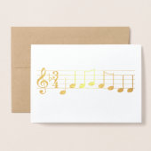 Carte Dorée Chords Nous vous souhaitons un joyeux Noël Notes d (Devant avec enveloppe)