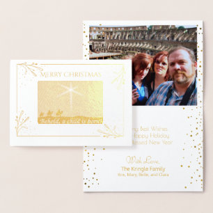 Carte Dorée Christian Christmas Wise Men Elegant Gold Photo