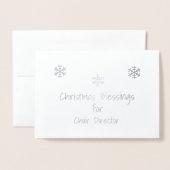 Carte Dorée Christmas Blessings Choir Directeur (Devant avec enveloppe)