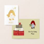 Carte Dorée Christmas Gnome (Affichage)
