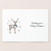 Carte Dorée Christmas Trees Deer Snowflakes (Intérieur)