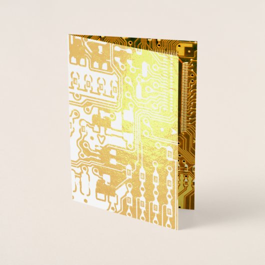 Carte Dorée circuit imprimé électronique Brown et or PCB board (Devant)