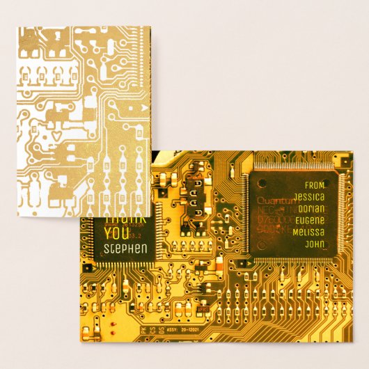 Carte Dorée circuit imprimé électronique Brown et or PCB board (Affichage)