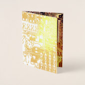 Carte Dorée Circuit imprimé électronique en or rose art (Devant)