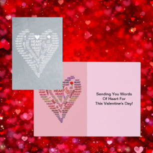 Carte Dorée Citation de la Saint-Valentin Paroles de coeur