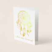 Carte Dorée Citation De Rêveur Tribal Ne Cesse Jamais De Rêver (Devant)