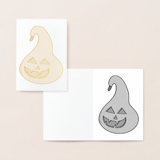 Carte Dorée Citrouille Adorable (Affichage)