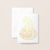 Carte Dorée Citrouille adorobale (Derrière avec enveloppe)