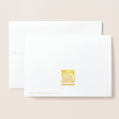 Carte Dorée Citrouille Modern GiveThanks Foil Thanksgiving (Derrière avec enveloppe)