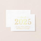 Carte Dorée Classe de 2023 Elégant Merci de graduation Or (Devant avec enveloppe)
