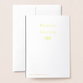 Carte Dorée Classe moderne de 2025 - or (Derrière avec enveloppe)