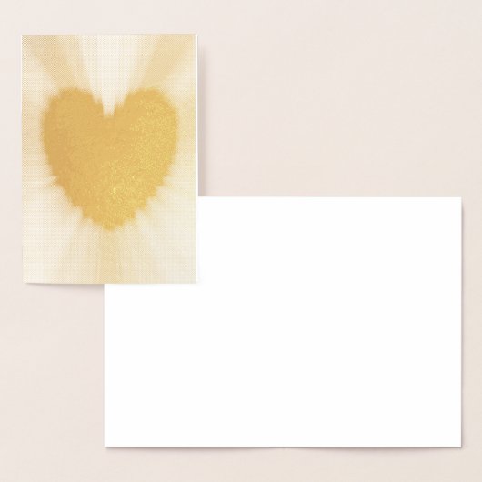 Carte Dorée Cœur d'amour (Affichage)