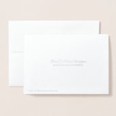 Carte Dorée Coeur de Noël de la joie d'argent (Derrière avec enveloppe)