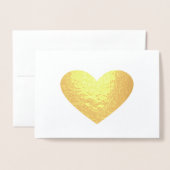 Carte Dorée Coeur d'or (Devant avec enveloppe)
