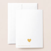 Carte Dorée Coeur d'or Stethoscope Merci (Derrière avec enveloppe)