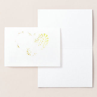 Carte Dorée cœur en or à semelle compensée