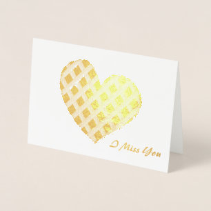Carte Dorée Cœur hachuré